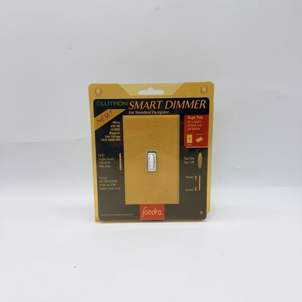 Lutron Preset Dimmer Switch Incandescent Halogen Low Voltage 600W Ivory NOS